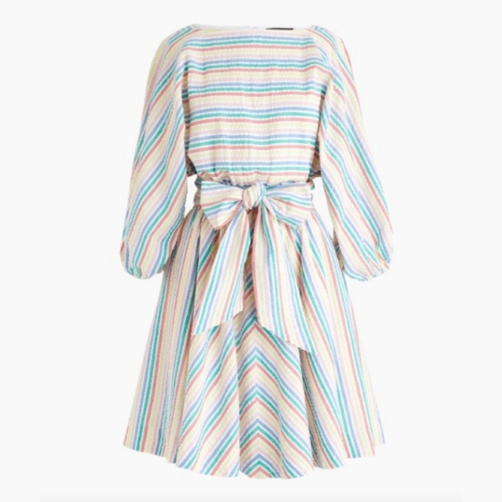 J.crew Rainbow Striped Seersucker Dress - Picture 2 of 10